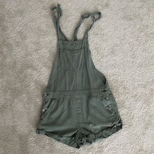 Green American Eagle overalls